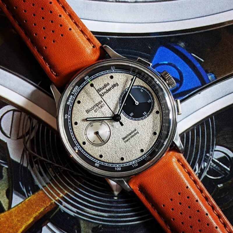 Perforated Rally Leather Watch Strap